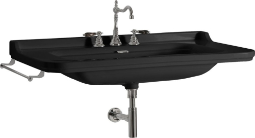 Kerasan WALDORF keramické umyvadlo 120x55cm, černá mat 4144K7