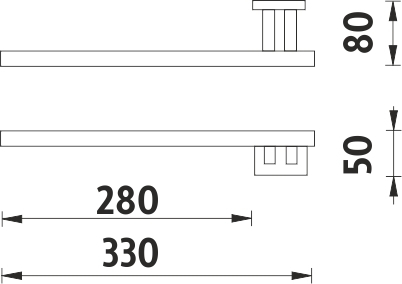 Nimco KEIRA Držák na ručníky levý do zdi KE 22060L-26