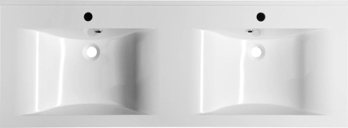 Sapho FLAVIA dvojumyvadlo, litý mramor, 140x50cm, bílá 68141