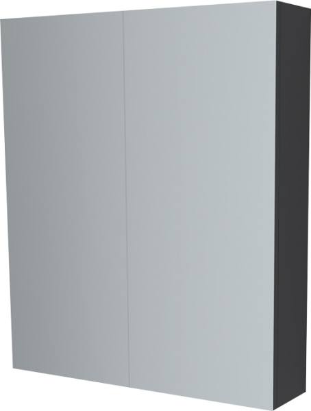 Mereo Koupelnová skříňka zrcadlová 80 cm, galerka, 2 x dvířka, Multidecor, Černá Supermat CN798G82CIPM