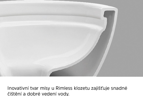 Mereo WC závěsné kapotované, RIMLESS, 495x360x370, keramické, vč. sedátka CSS113S VSD84S1