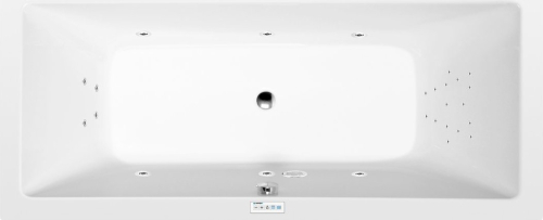 Polysan KRYSTA hydromasážní vana, 180x80x39cm, Highline Hydro, chrom 71710.5010