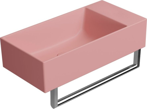 GSI KUBE X keramické umývátko 50x25cm, bez otvoru, pravé/levé, blush mat 9486024