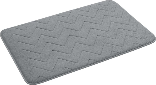 Gedy MOUSSE koupelnová předložka, 50x80cm, 100% polyester, protiskluz, šedá 96MS508008