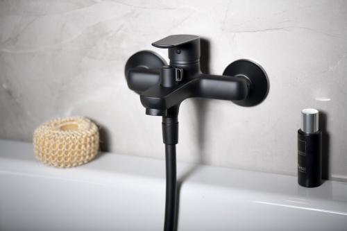 Aqualine LOTTA nástěnná vanová baterie, černá mat LT610B