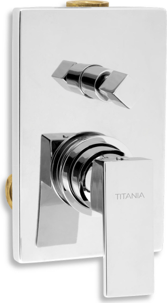 Novaservis Vanová sprchová pod. baterie s přepínačem Titania CUBE chrom 98850R,0