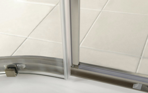 Gelco ANTIQUE čtvrtkruh. zástěna 1000x1000, posuv. dveře dvoukřídlé, ČIRÉ sklo, bronz GQ5210C