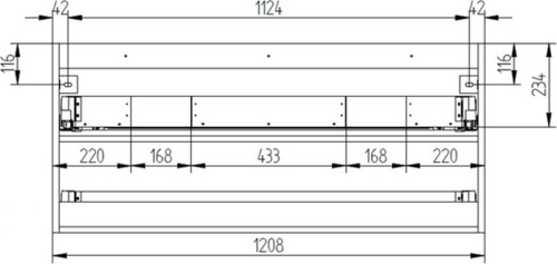 Mereo Aira, koupelnová skříňka s keramickým umyvadlem 121 cm, antracit CN753