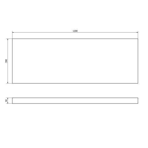 Sapho AVICE deska pod umyvadlo 120x39cm, tl.5cm, old wood AV1128