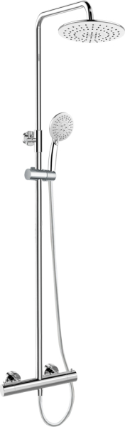 Mereo Termostatická  baterie s talířovou kulatou sprchou, bílá CB60104TSH