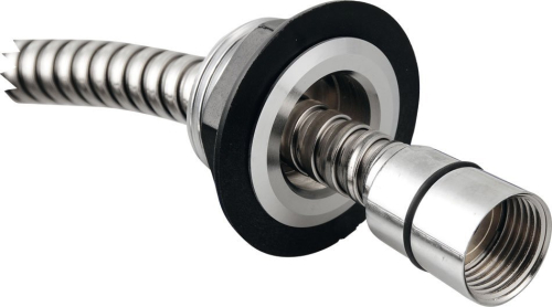 Sapho Sprchová průchodka na okraj vany včetně hadice  F1/2"-M3/8", kulatá, chrom 1205-04