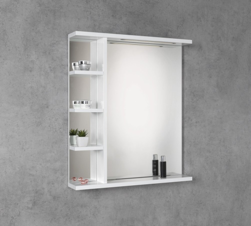 Aqualine KORIN STRIP zrcadlo s LED osvětlením a policemi 50x70x12cm KO355S