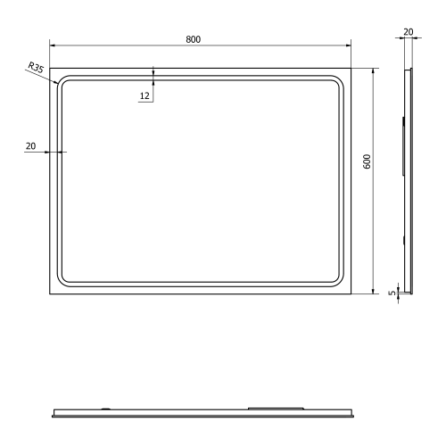 Sapho GEMINI zrcadlo s LED osvětlením 60x80cm GM060