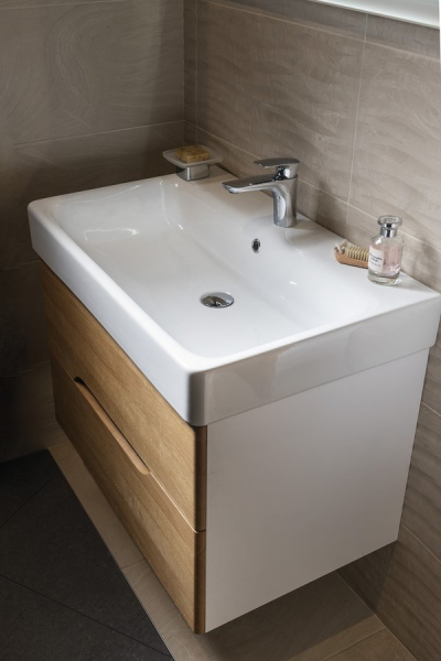 Sapho Koupelnový set MEDIENA 80, bílá mat/dub natural KSET-045