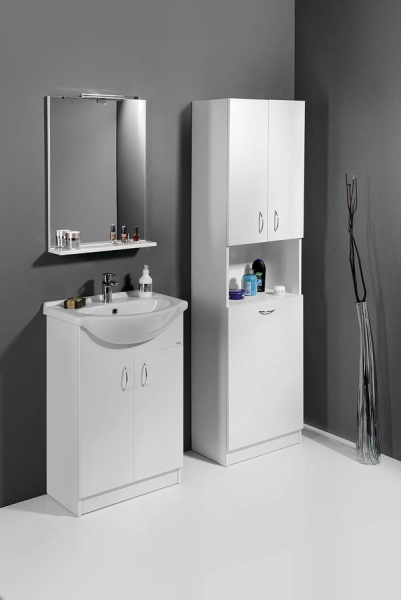 Aqualine SIMPLEX ECO vysoká skříňka s košem 50x180x30cm SIME510