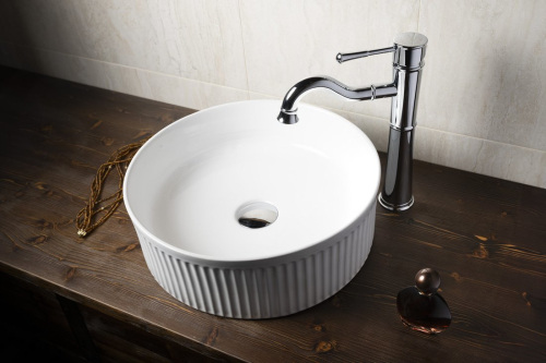 Sapho PICOBELLO keramické umyvadlo na desku Ø 37cm, bílá AR484