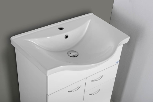 Aqualine KERAMIA FRESH umyvadlová skříňka, 1 zásuvka, 60, 6x74x34cm, bílá 50064A