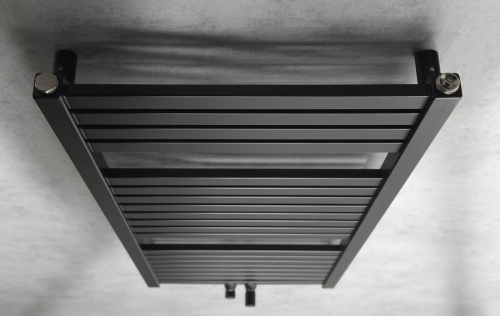 Aqualine TONDI otopné těleso rovné 450x970 mm, středové připojení, černá mat DT456T