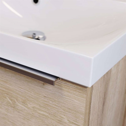 Mereo Mailo, koupelnová skříňka s umyvadlem z litého mramoru 121 cm, antracit, chrom madlo CN538M