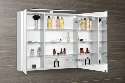 Sapho MIRRÓ galerka s LED osvětlením, 80x70x16cm, bílá MC080-0030