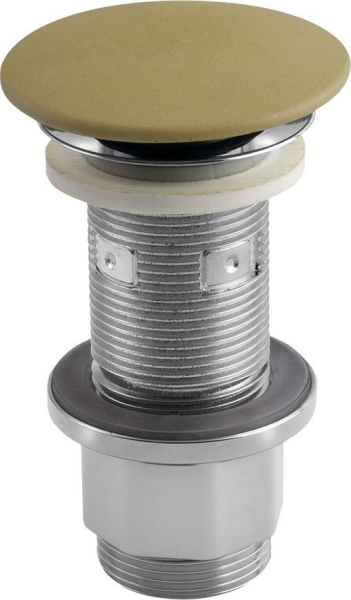Sapho Umyvadlová výpust 5/4“, click-clack, betonová zátka, 10-80mm, žlutá mat FG922