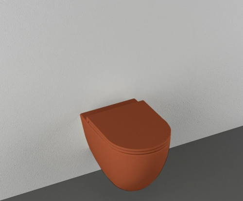 Isvea INFINITY závěsná WC mísa, Rimless, 36, 5x53cm, terracotta 10NF02004-2U