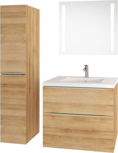 Mereo Mailo, koupelnová skříňka 61 cm, chrom madlo, Multidecor, Šedý kámen CN590SSEKA