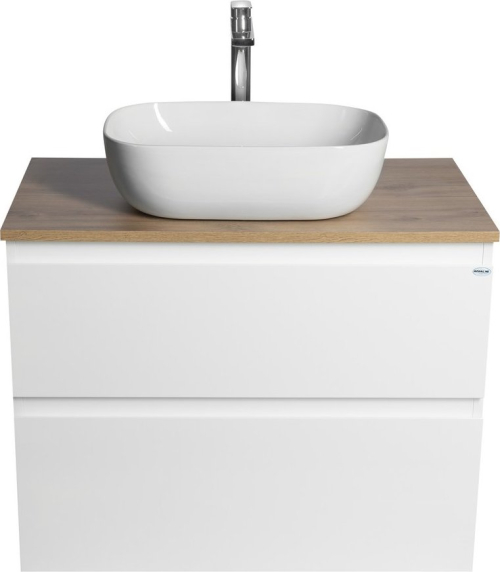 Aqualine ALTAIR skříňka s deskou 78, 5 cm, bílá/dub emporio AI280-02