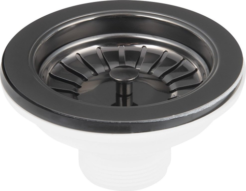 Bruckner Dřezová výpust 6/4", nerez/gun metal 155.121.6