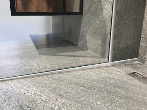 Sapho Spádová lišta, levá, výška 10 mm, délka 1500 mm, nerez mat SPD1510-L