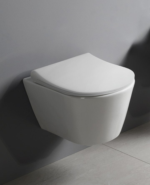 Sapho AVVA SHORT závěsná WC mísa, Rimless, 35, 5x49cm, bílá 200114