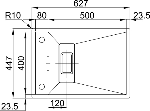 Nerezový dřez Sinks INVISIBLE 627 FI 1,0mm RDINK6274471V