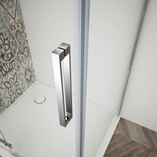 Gelco TRINITY CHROME čtvercový sprchový kout 1200x1200mm, rohový vstup, matné sklo GT2212-12M-CH