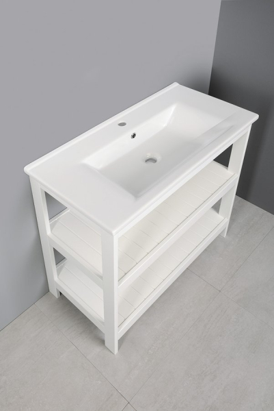 Aqualine ETIDE policová umyvadlová skříňka 81, 5x85x44 cm, bílá mat ET830