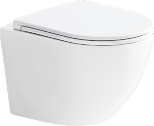 Mereo WC závěsné kapotované, Smart Flush RIMLESS, 490x370x360, keramické, vč. sedátka CSS123 VSD82T1