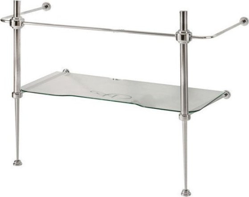 Kerasan WALDORF konstrukce pro umyvadlo 100cm se skleněnou poličkou, chrom 9196K1
