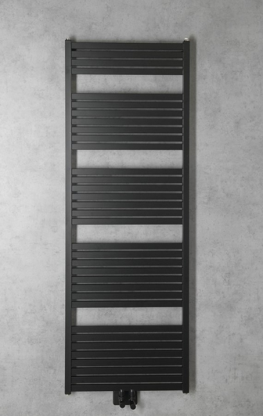 Aqualine TONDI otopné těleso rovné 600x1690 mm, středové připojení, černá mat DT496T