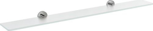 Sapho X-ROUND skleněná police 800mm, chrom/mléčné sklo XR009-07