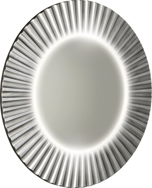 Sapho PRIDE kulaté zrcadlo s LED osvětlením v rámu ø 75cm, stříbrná PD752