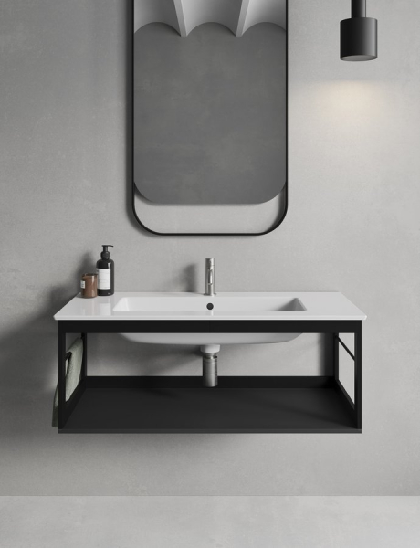 GSI PURA konstrukce pod umyvadlo 102x46cm, černá mat MSP10228