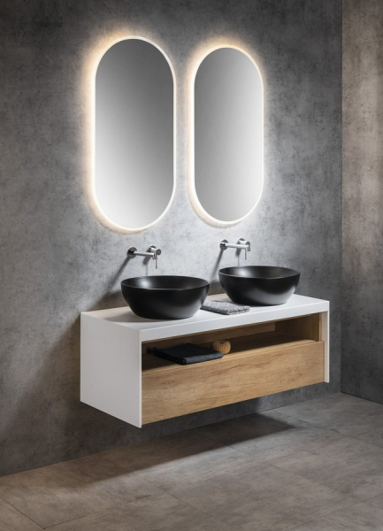 Sapho Koupelnový set VIERA 120, dub alabama / bílá mat KSET-037