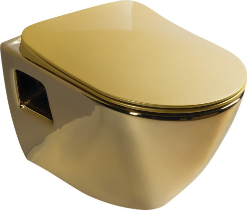 CREAVIT PAULA WC sedátko, SLIM, Soft Close, zlatá KC0903