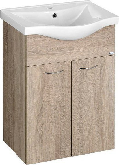 Aqualine KERAMIA FRESH umyvadlová skříňka 51, 1x74x34cm, dub platin 50058