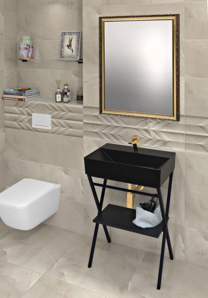 Isvea SISTEMA keramické umyvadlo 60x42cm, černá mat 10SF50060-2N