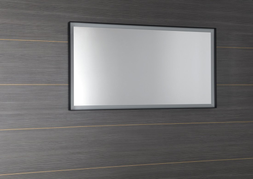 Sapho SORT zrcadlo s LED osvětlením 120x70cm, černá mat ST120
