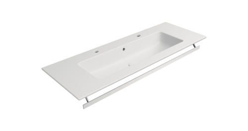 GSI PURA keramické dvojumyvadlo Slim 122x46cm, bílá mat 8887209