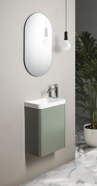 Aqualine Zrcadlo s broušenou hranou oválné 40x70cm, CU free 22503