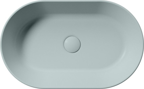 GSI KUBE X keramické umyvadlo na desku, 60x37cm, oválné, ghiaccio mat 945815