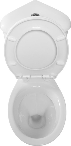 Aqualine CLIFTON rohové WC kombi, dvojtlačítko 3/6l, zadní/spodní odpad, bílá FS1PK