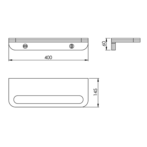 Gedy HIMALAYA polička s držákem ručníků 400x145mm, bambus HY19